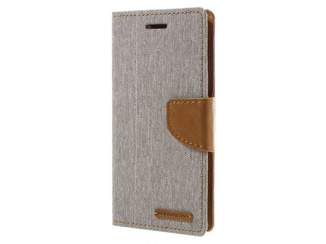 Чехол Mercury Goospery Canvas Diary для Sony Xperia X Performance (серый, матерчатый)