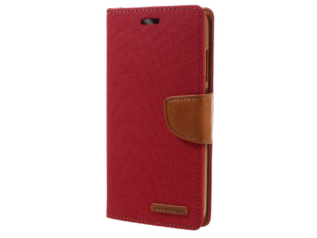 Чехол Mercury Goospery Canvas Diary для Xiaomi Redmi Note 4 (красный, матерчатый)