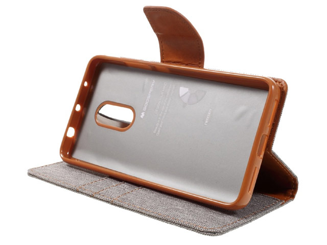 Чехол Mercury Goospery Canvas Diary для Xiaomi Redmi Note 4 (оранжевый, матерчатый)