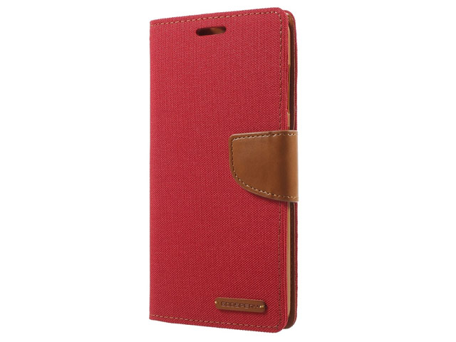 Чехол Mercury Goospery Canvas Diary для Asus Zenfone 3 Deluxe ZS570KL (красный, матерчатый)