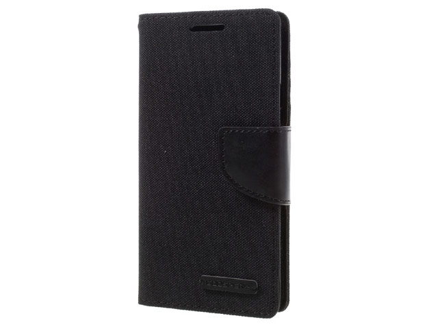 Чехол Mercury Goospery Canvas Diary для Huawei P9 plus (черный, матерчатый)
