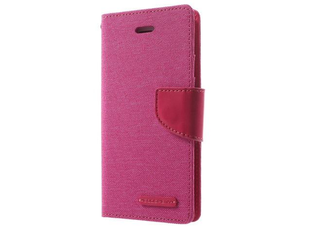 Чехол Mercury Goospery Canvas Diary для Apple iPhone 7 (розовый, матерчатый)