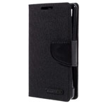 Чехол Mercury Goospery Canvas Diary для Sony Xperia Z5 compact (черный, матерчатый)