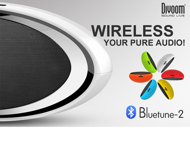 Портативная колонка Divoom Bluetune-2 (белая, безпроводная, стерео)