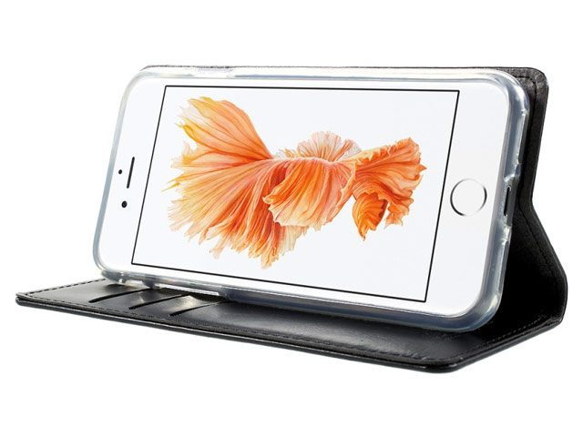 Чехол Mercury Goospery Blue Moon Flip для Apple iPhone 7 (черный, винилискожа)
