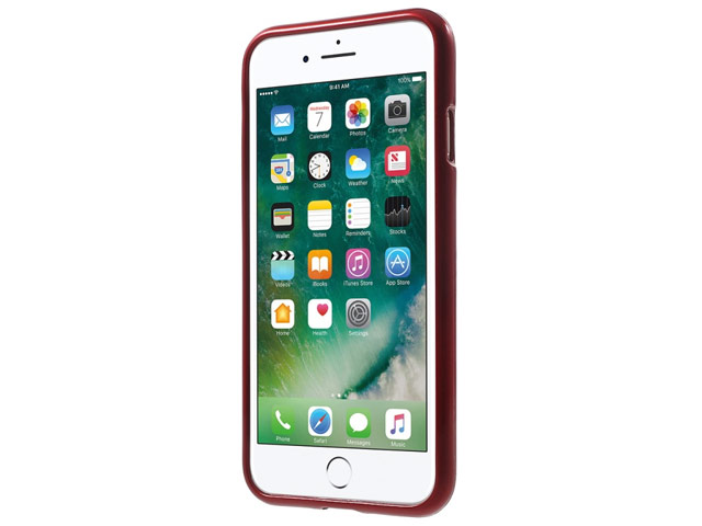Чехол Mercury Goospery Jelly Case Hole для Apple iPhone 7 (красный, гелевый)
