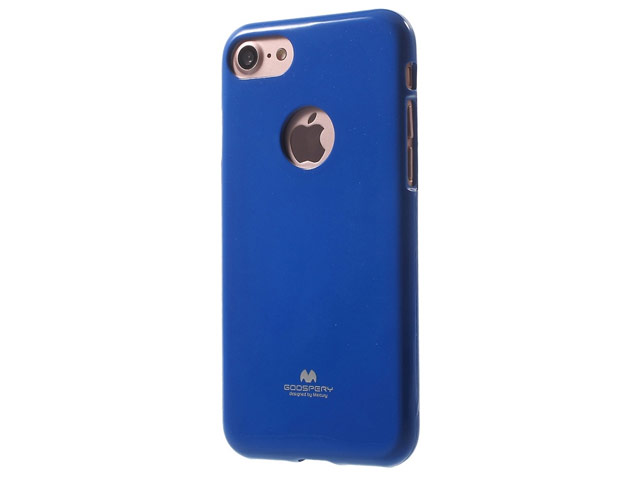 Чехол Mercury Goospery Jelly Case Hole для Apple iPhone 7 (синий, гелевый)