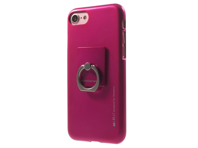 Чехол Mercury Goospery i-Jelly Ring Case для Apple iPhone 7 (малиновый, гелевый)