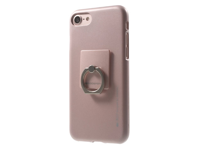 Чехол Mercury Goospery i-Jelly Ring Case для Apple iPhone 7 (розово-золотистый, гелевый)