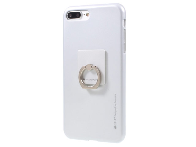 Чехол Mercury Goospery i-Jelly Ring Case для Apple iPhone 7 plus (серебристый, гелевый)