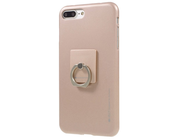 Чехол Mercury Goospery i-Jelly Ring Case для Apple iPhone 7 plus (розово-золотистый, гелевый)