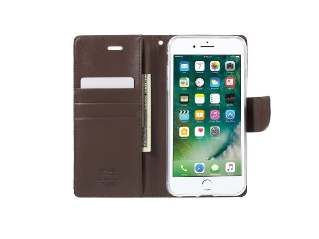 Чехол Mercury Goospery Bravo Diary для Apple iPhone 7 plus (коричневый, винилискожа)