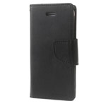Чехол Mercury Goospery Bravo Diary для Apple iPhone SE (черный, винилискожа)