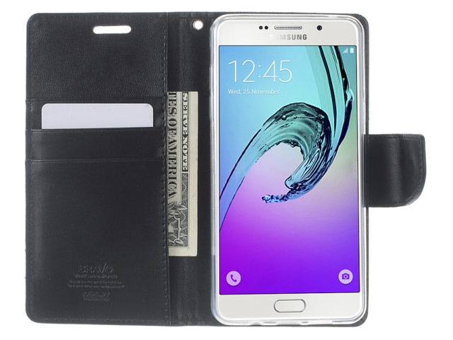 Чехол Mercury Goospery Bravo Diary для Samsung Galaxy A3 2016 A310 (черный, винилискожа)