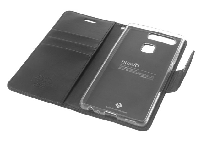 Чехол Mercury Goospery Bravo Diary для Huawei P9 plus (черный, винилискожа)