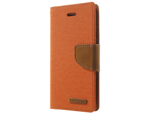 Чехол Mercury Goospery Canvas Diary для Apple iPhone 7 plus (оранжевый, матерчатый)