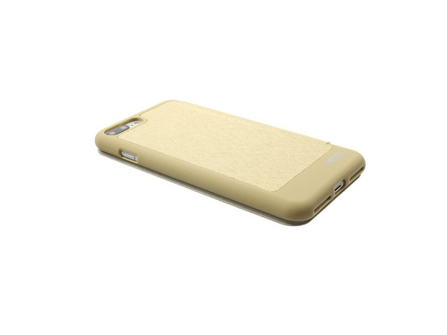Чехол Mercury Goospery WOW Bumper View для Apple iPhone 7 plus (золотистый, винилискожа)