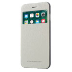 Чехол Mercury Goospery WOW Bumper View для Apple iPhone 7 plus (белый, винилискожа)