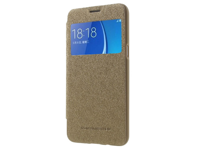 Чехол Mercury Goospery WOW Bumper View для Samsung Galaxy J5 2016 J510 (золотистый, винилискожа)