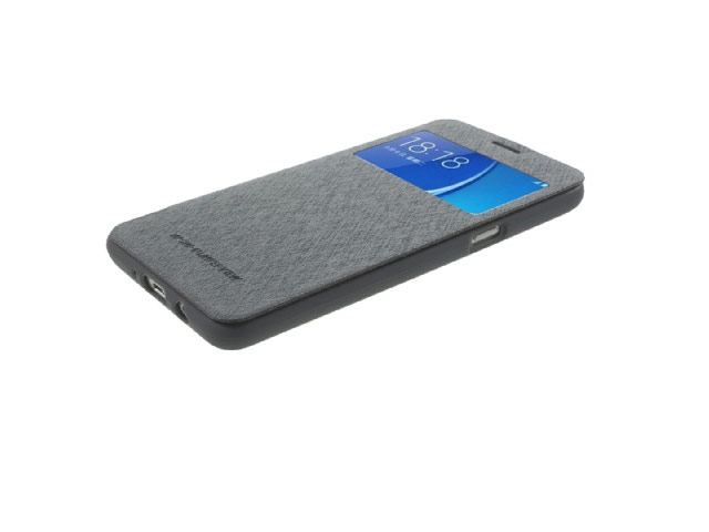 Чехол Mercury Goospery WOW Bumper View для Samsung Galaxy J5 2016 J510 (серый, винилискожа)