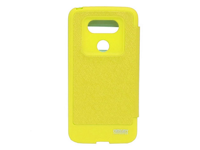 Чехол Mercury Goospery WOW Bumper View для LG G5 (желтый, винилискожа)