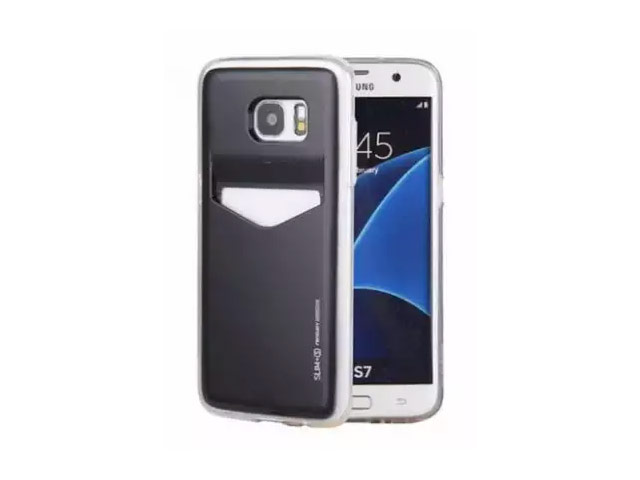 Чехол Mercury Goospery Slim Plus S для Samsung Galaxy S7 edge (черный, пластиковый)