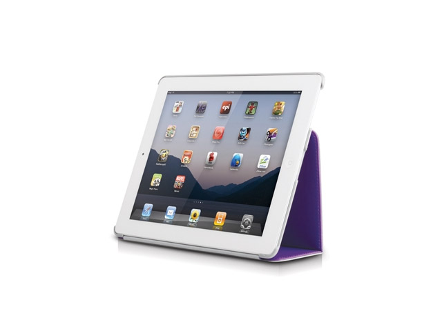 Чехол Odoyo AirCoat Folio Case для Apple iPad 2/new iPad (фиолетовый, кожанный)