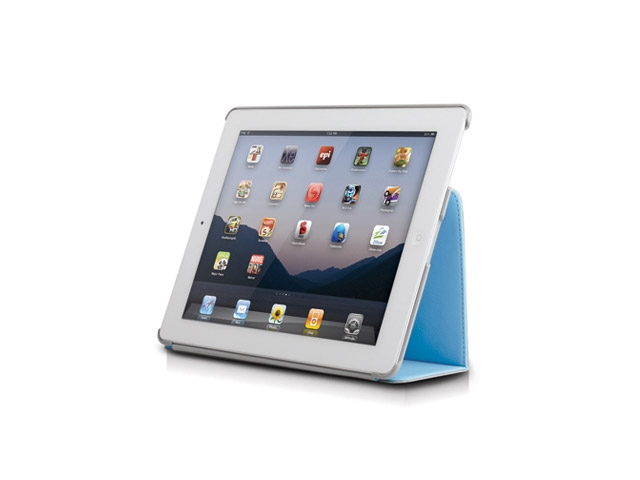Чехол Odoyo AirCoat Folio Case для Apple iPad 2/new iPad (голубой, кожанный)