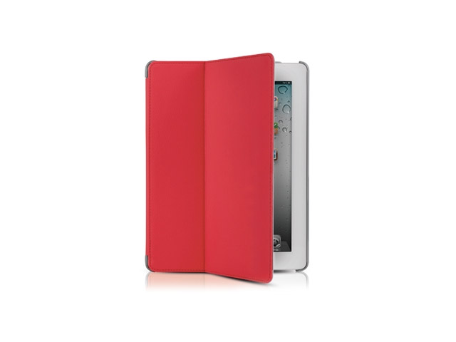 Чехол Odoyo AirCoat Folio Case для Apple iPad 2/new iPad (красный, кожанный)