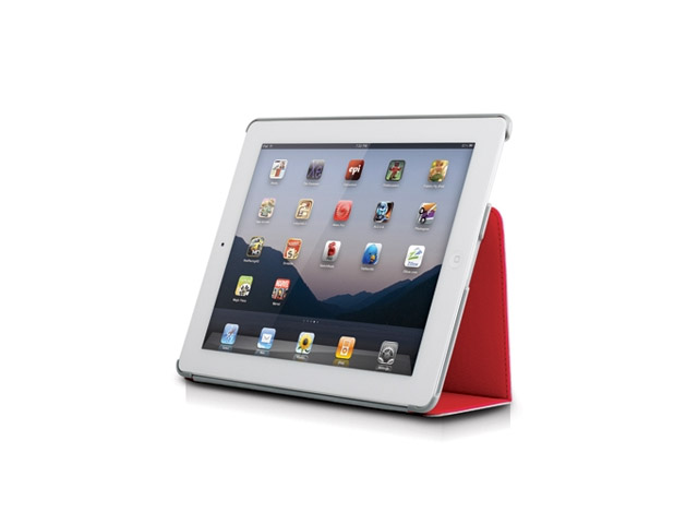 Чехол Odoyo AirCoat Folio Case для Apple iPad 2/new iPad (красный, кожанный)