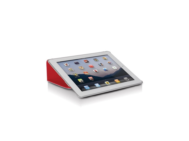 Чехол Odoyo AirCoat Folio Case для Apple iPad 2/new iPad (красный, кожанный)