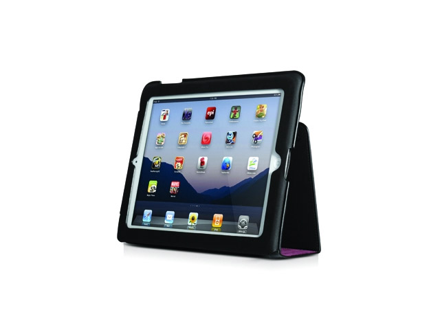 Чехол Odoyo SlimCoat Soft Folio Case для Apple iPad 2/new iPad (фиолетовый/черный, кожанный)