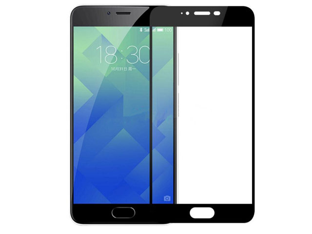 Защитная пленка Yotrix 3D Glass Protector для Meizu M5 (стеклянная, черная)