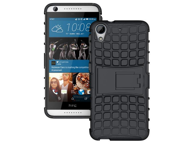 Чехол Yotrix Shockproof case для HTC Desire 728 (черный, пластиковый)