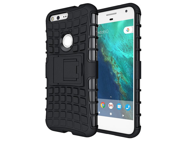 Чехол Yotrix Shockproof case для Google Pixel (черный, пластиковый)