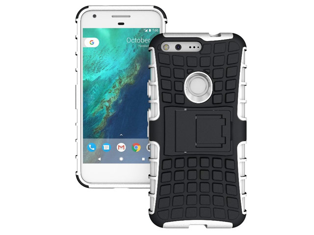 Чехол Yotrix Shockproof case для Google Pixel (белый, пластиковый)