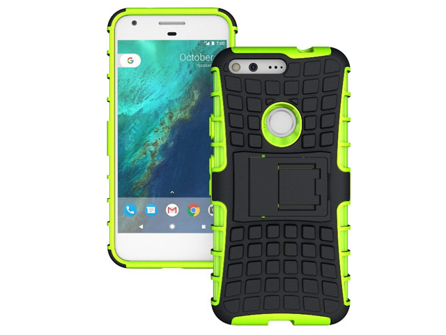 Чехол Yotrix Shockproof case для Google Pixel (зеленый, пластиковый)