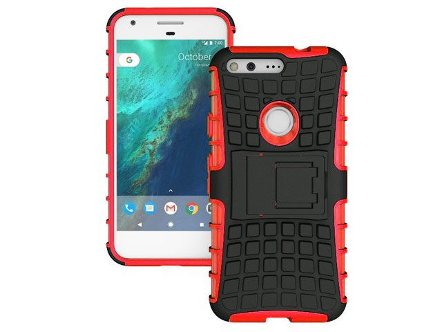 Чехол Yotrix Shockproof case для Google Pixel (красный, пластиковый)