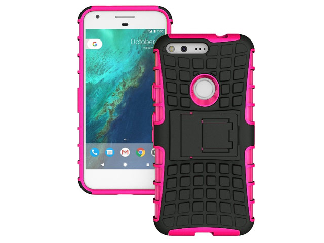 Чехол Yotrix Shockproof case для Google Pixel (розовый, пластиковый)
