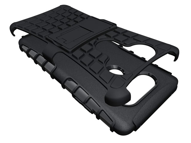 Чехол Yotrix Shockproof case для LG V20 (черный, пластиковый)