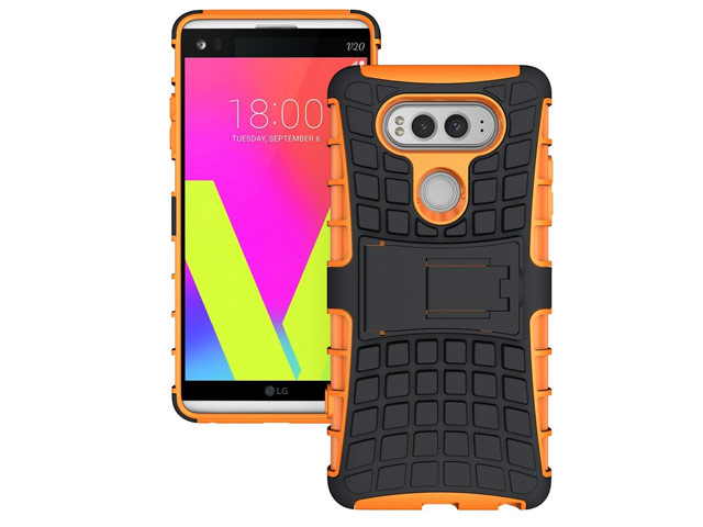 Чехол Yotrix Shockproof case для LG V20 (оранжевый, пластиковый)