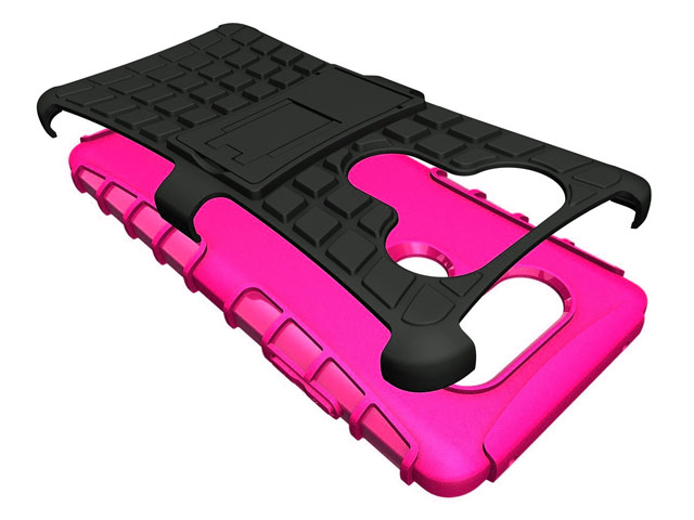 Чехол Yotrix Shockproof case для LG V20 (розовый, пластиковый)