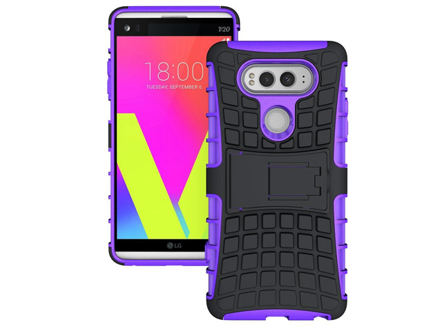 Чехол Yotrix Shockproof case для LG V20 (фиолетовый, пластиковый)