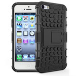 Чехол Yotrix Shockproof case для Apple iPhone SE (черный, пластиковый)