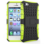 Чехол Yotrix Shockproof case для Apple iPhone SE (зеленый, пластиковый)