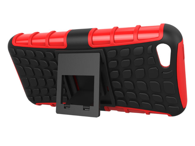 Чехол Yotrix Shockproof case для Apple iPhone SE (красный, пластиковый)