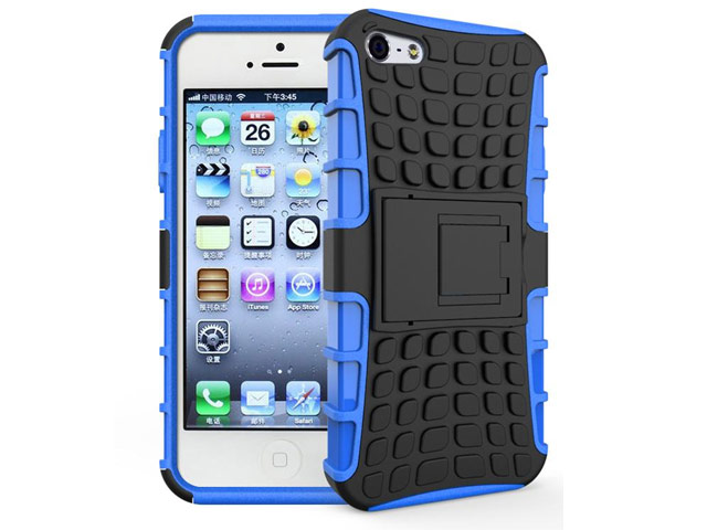 Чехол Yotrix Shockproof case для Apple iPhone SE (синий, пластиковый)