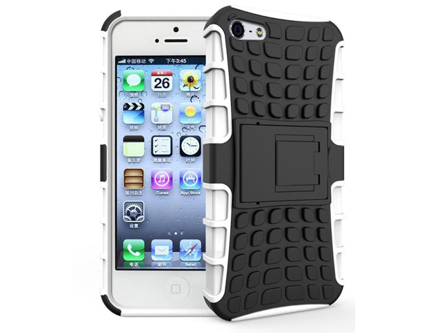 Чехол Yotrix Shockproof case для Apple iPhone SE (белый, пластиковый)