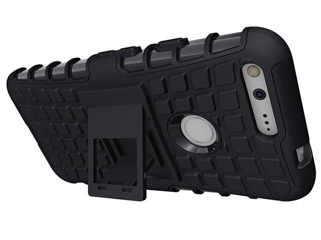 Чехол Yotrix Shockproof case для Google Pixel XL (черный, пластиковый)