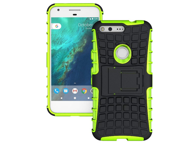 Чехол Yotrix Shockproof case для Google Pixel XL (зеленый, пластиковый)